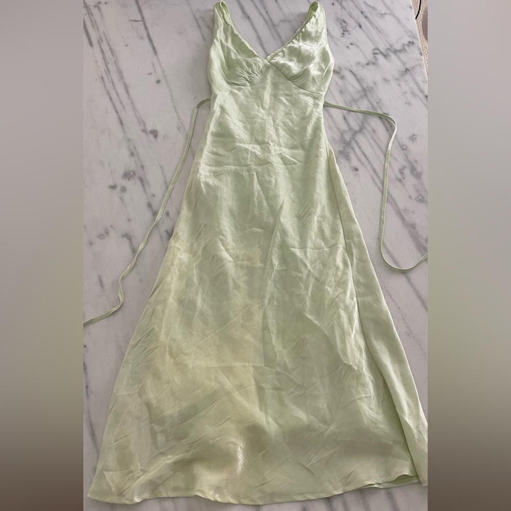 Peppermayo Loren dress in Light Green Sage shimmer - size 2 - Picture 10 of 17